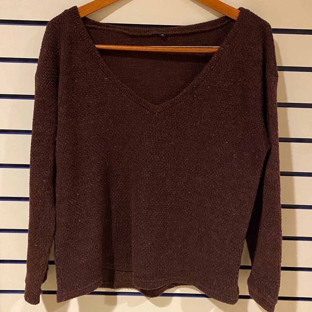 Red/brown medium V neck sweater in medium!